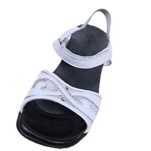 Naot White Comfort Wedge Sandals 37 Made in Israel NWOT